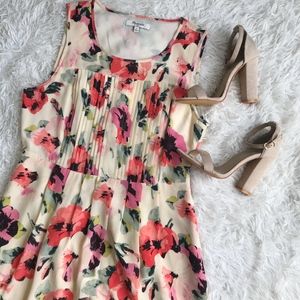 ◦ MADEWELL ◦ Tearose floral silk dress w/ pockets!